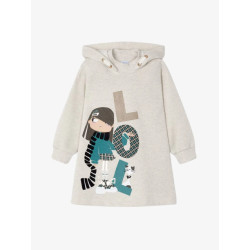 Mayoral Meisjes jurk hoodie stone