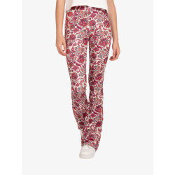 Nik & Nik Meisjes flared pants vibrant orange fuchsia pop