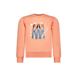 B.Nosy K3 meisjes sweater scottie african peach