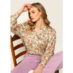 Freebird Kendall blouse marigold flower