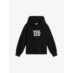 Woolrich Jongens hoodie oversized zwart