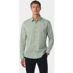 No Excess Casual hemd lange mouw shirt stretch allover printed 25430713/130