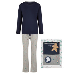 Happy Shorts Dames kerst pyjama set shirt + broek giftbox bakkerij