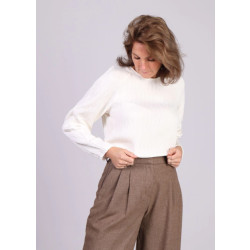 Moss Copenhagen Te blouse structuur en ronde hals miesha