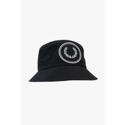 Fred Perry Circle branded matt poly bucket hat