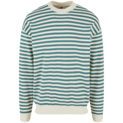 Urban Classics Heren sweatshirt met gestreepte ronde hals