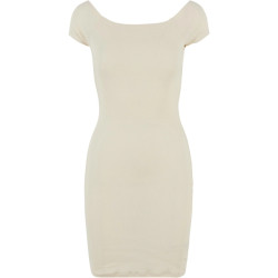Urban Classics Dames ribbed off shoulder dress