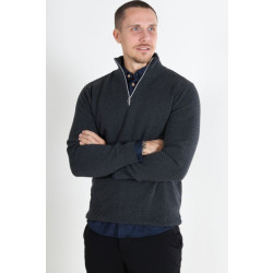 Kronstadt Carlo half zip ks2790 charcoal mix tr