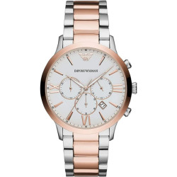 Emporio Armani Stalen horloge met wit wijzerplaat