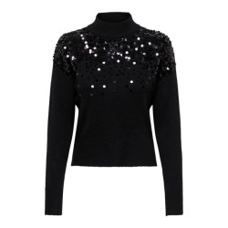 Only Onlalba ls sequins high neck knt -