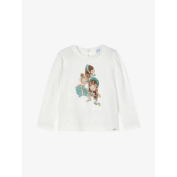 Mayoral Meisjes shirt longsleeve nude jade
