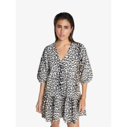 Alix The Label Dames jurk leopard crispy babydoll