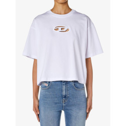 Diesel Dames shirt t-buxt-crop-od wit