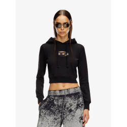 Diesel Dames hoodie f-slimmy-hood-od zwart