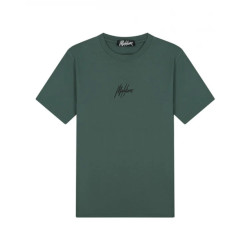 Malelions men striped signature t-shirt mm1-aw24-09 036 dark green