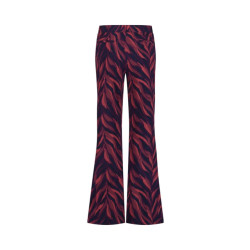 Studio Anneloes marilon leaves trousers 11974 6936 darkblue/merlot