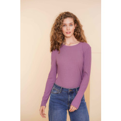 Geisha t-shirt rib long sleeves 42603-41 330 mauve