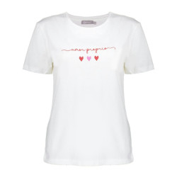 Geisha t-shirt amor proprio 42900-40 10 off-white/red