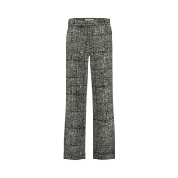 Studio Anneloes ozzie check trousers 11834 9014 black/kit