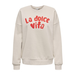 Only onlzenja l/s o-neck print box cs sw 15344299 pumice