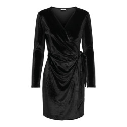 Jacqueline de Yong Sandy l/s velvet wrap dress