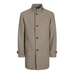 Jack & Jones jjemelton wool coat sn 12258672 greige