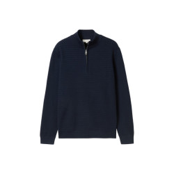Tom Tailor Structure mis knit troyer navy