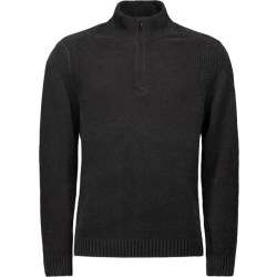 No Excess Pullover half zipper chenille black