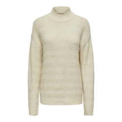 Only Onlklarisa life ls highneck bf knt off-white