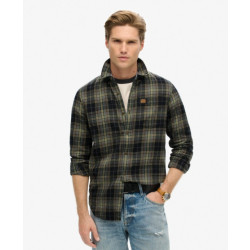 Superdry M4010727a lumberjack check shirt 9yl black   - super