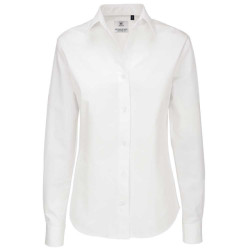 B and C B&c vrouwen/dames sharp twill shirt met lange mouwen