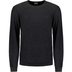 No Excess Pullover crewneck garment dyed + st black