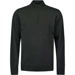 No Excess Pullover half zip 2 coloured melang dark grey