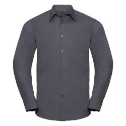 Russell Athletic Collectie heren lange mouw poly-katoen gemakkelijke verzorging op maat gemaakt poplin shirt