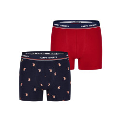 Happy Shorts Kinder boxershorts jongens kerst print 2-pack gingerbread men