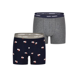 Happy Shorts Kinder boxershorts jongens kerst print 2-pack santa