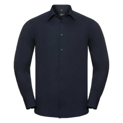 Russell Athletic Collectie heren lange mouw poly-katoen gemakkelijke verzorging op maat gemaakt poplin shirt