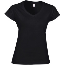 Gildan Dames zachte stijl korte mouw v-hals t-shirt