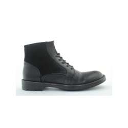 Giorgio 67413 zwart leren boots met rubber zool