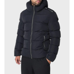 Plain Nylon gewatteerde hooded jas