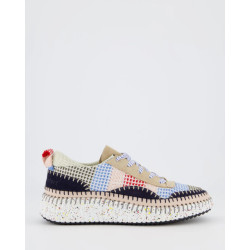 Gibaldi Dames knitted feston sneaker beige