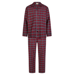 Phil & Co Lange heren pyjama set flanel geruit knoopsluiting