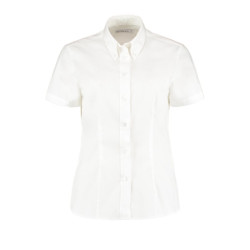 Kustom Kit Dames corporate oxford korte mouwen shirt