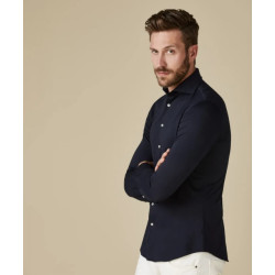 Profuomo Pp2hc10010 p shirt japanese knitted -  navy - profu