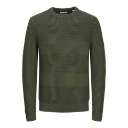 Jack & Jones Jjhugo knit crew neck donker