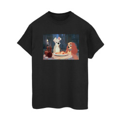 Li-cense Disney dames lady and the tramp spaghetti foto katoenen vriendje t-shirt