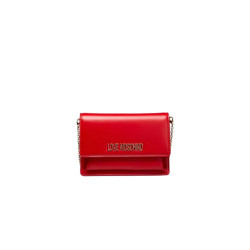 Love Moschino Rode polyethyleen schoudertas met ketting