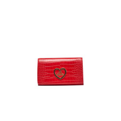 Love Moschino Rode polyethyleen schoudertas met ketting