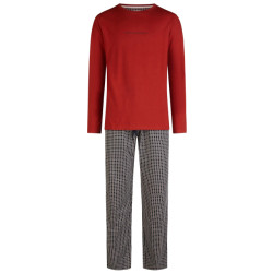 Phil & Co Heren pyjama set lang single jersey katoen rood