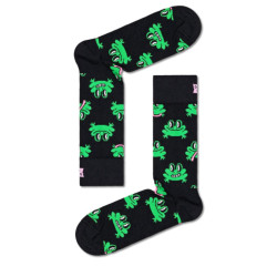 Happy Socks Zwarte sokken met kikkers printjes unisex